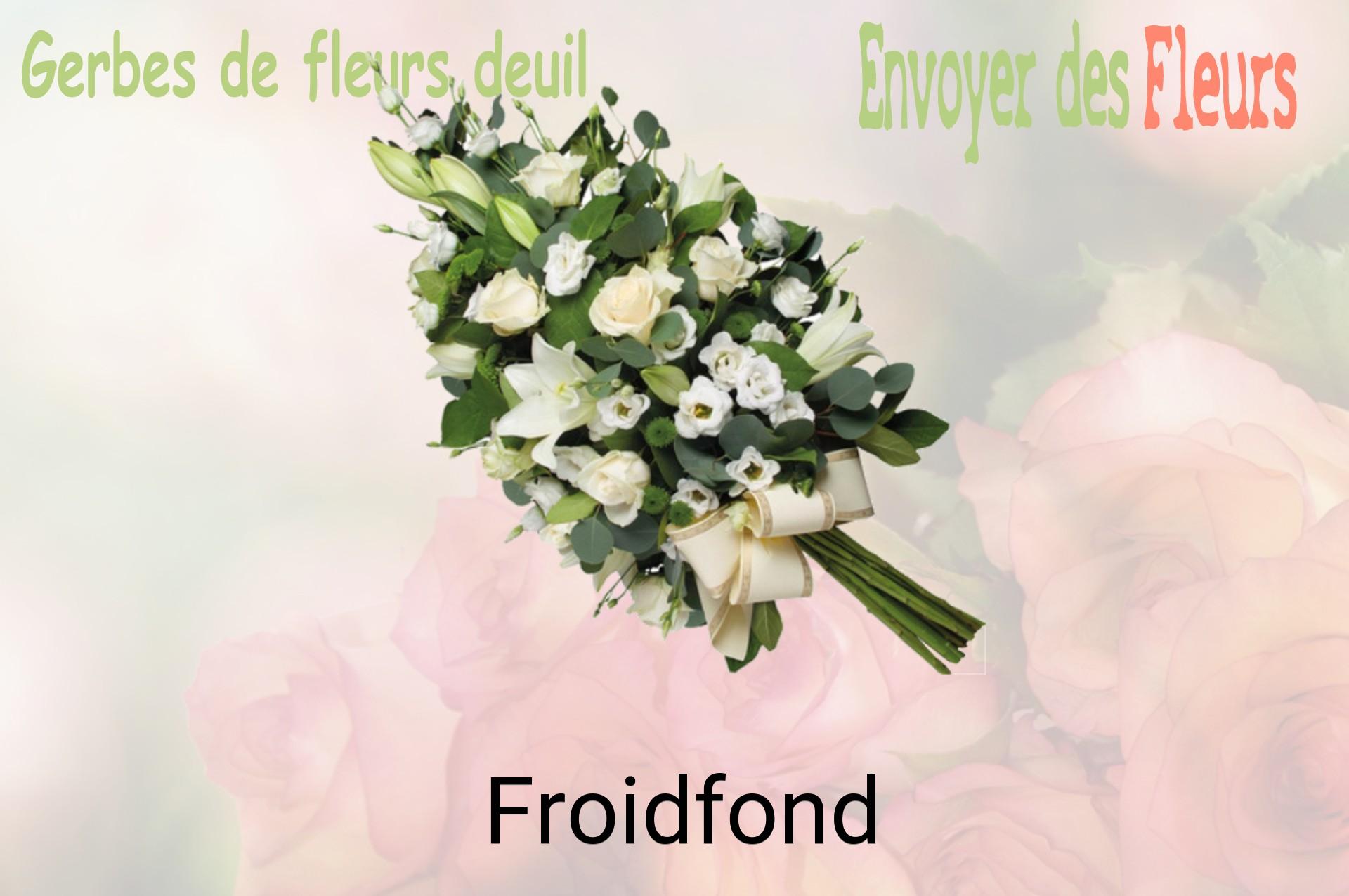 Gerbe de fleurs de deuil livrée à Froidfond